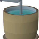A large brown vat of water and liquid